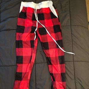 Plaid Cuffed Sweats - never worn